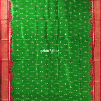 Green Mayur Chandrika Odisha Ikat Khandua Silk Saree