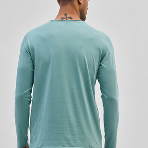 Turquoise Stretch Full Sleeve T-Shirt