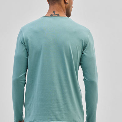Turquoise Stretch Full Sleeve T-Shirt