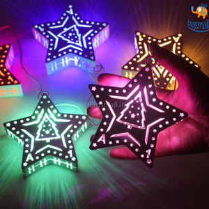 Star Tree Multicolored String Lights