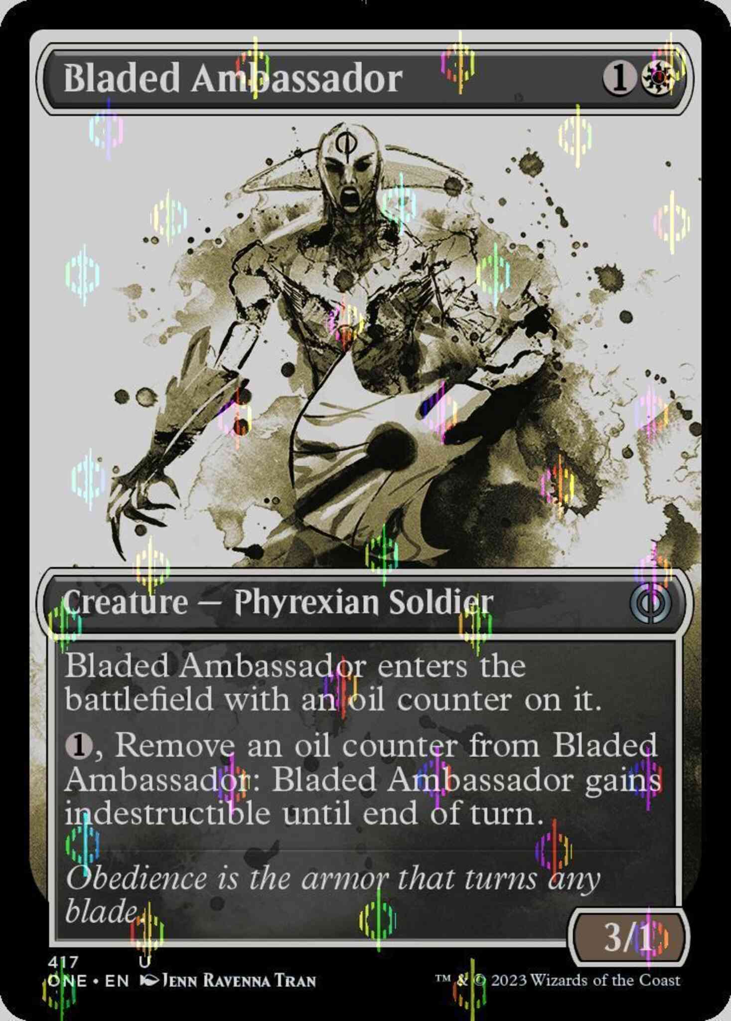 Bladed Ambassador [417] [Full Art] [Ichor] [Phyrexia: All Will Be One] [Compleat Foil]