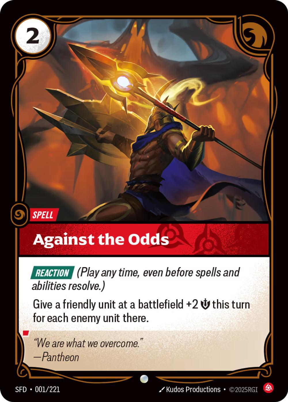 Against the Odds - 001/221 [Spiritforged] [Non Foil]