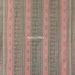 Pink Grey Odisha Ikat Pure Sambalpuri Cotton Saree