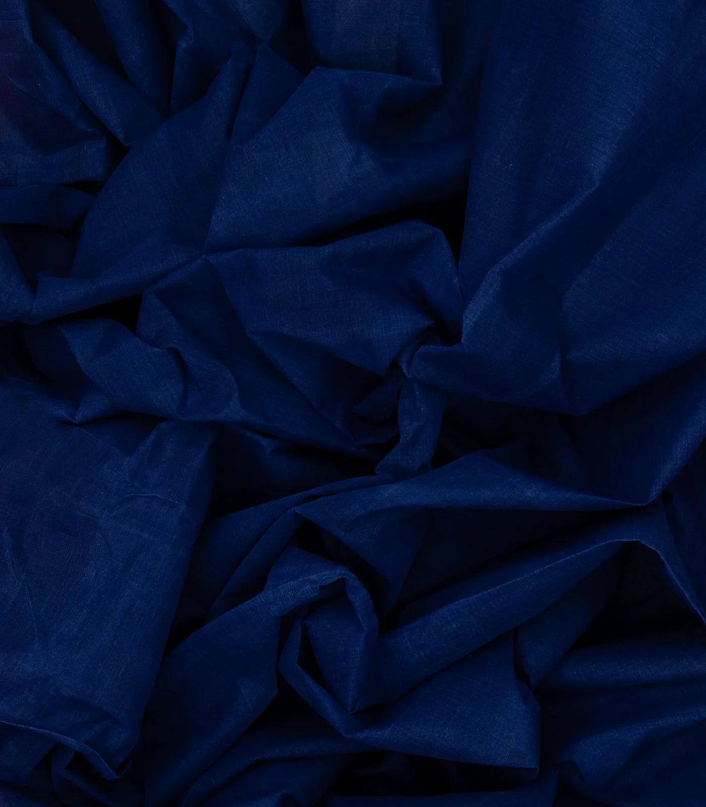 Dark Blue Bengal Cotton Saree With Red Border