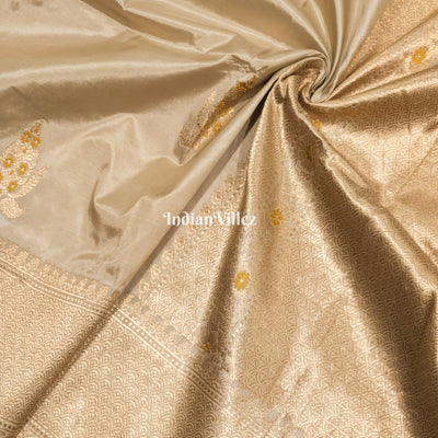 Handwoven Mauve Banarasi Katan Silk Saree