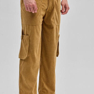 Light Brown Baggy Fit Cargo Pants