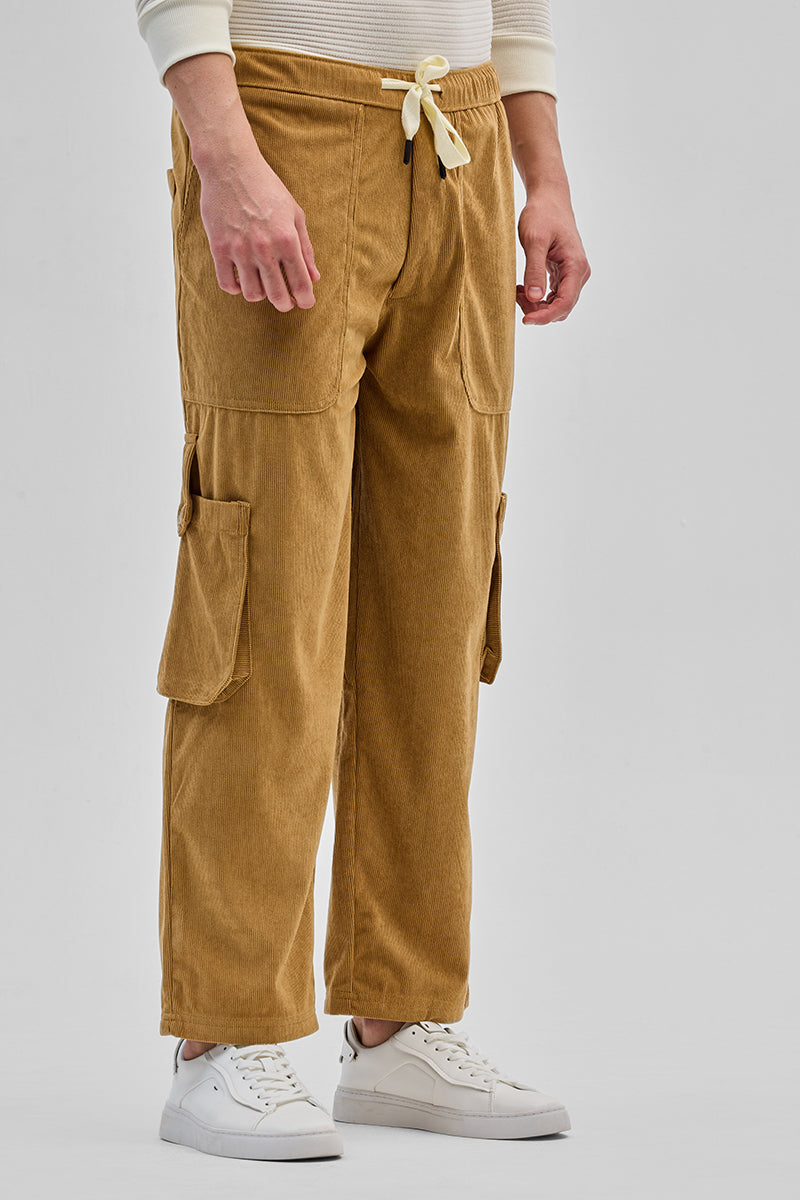 Light Brown Baggy Fit Cargo Pants