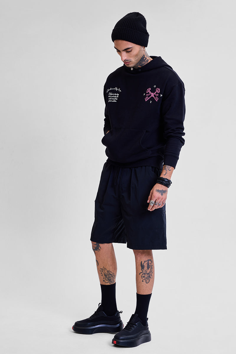 Legends Unchained Black Embroidered Hoodie