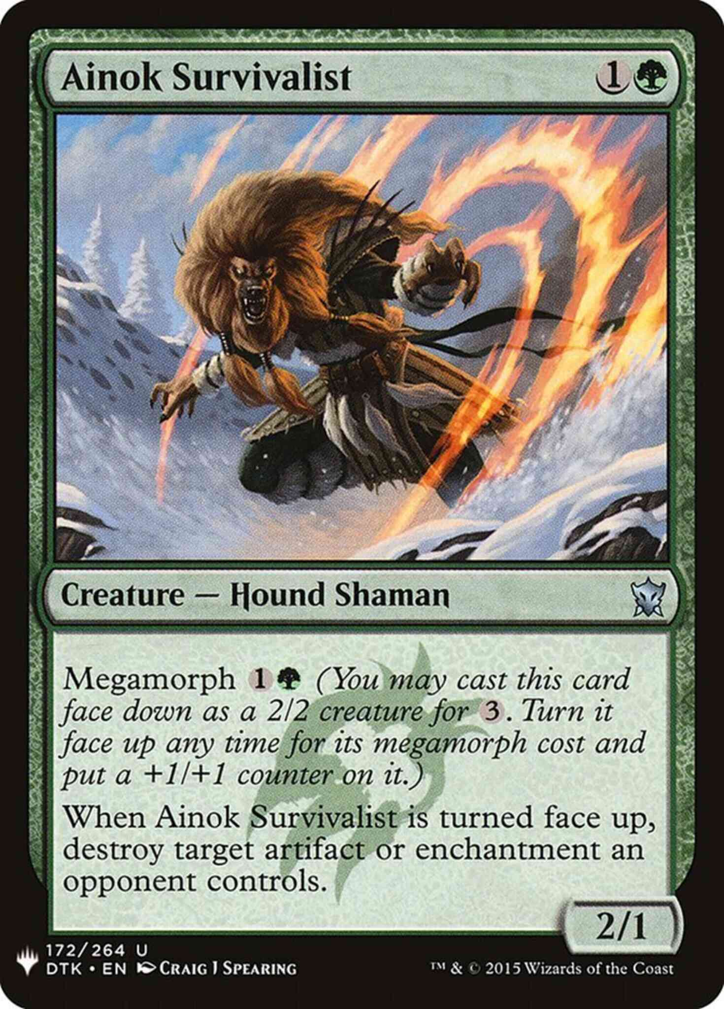 Ainok Survivalist [DTK-172] [The List] [Non-Foil]
