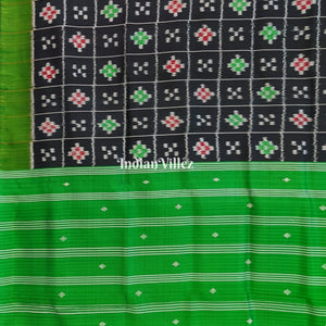 Black Green Contemporary Body Pasapali Silk Saree