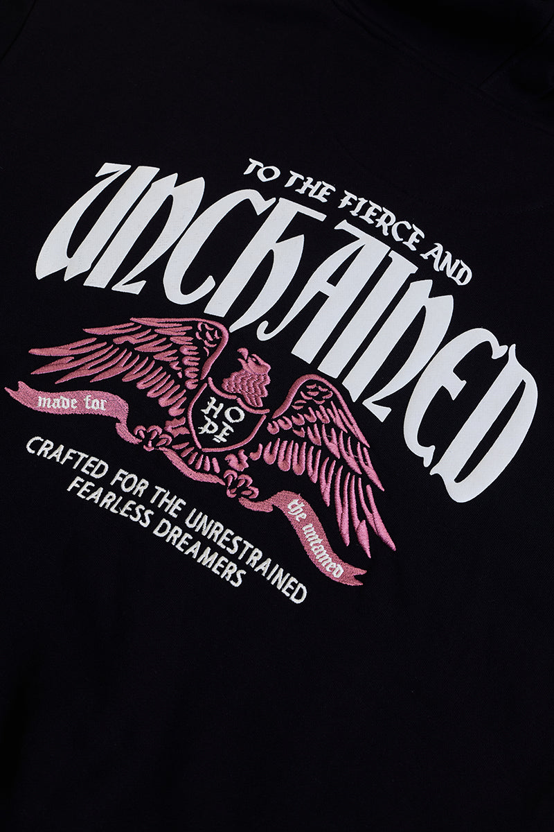Legends Unchained Black Embroidered Hoodie