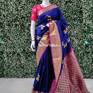 Blue Kanchipuram Silk Saree