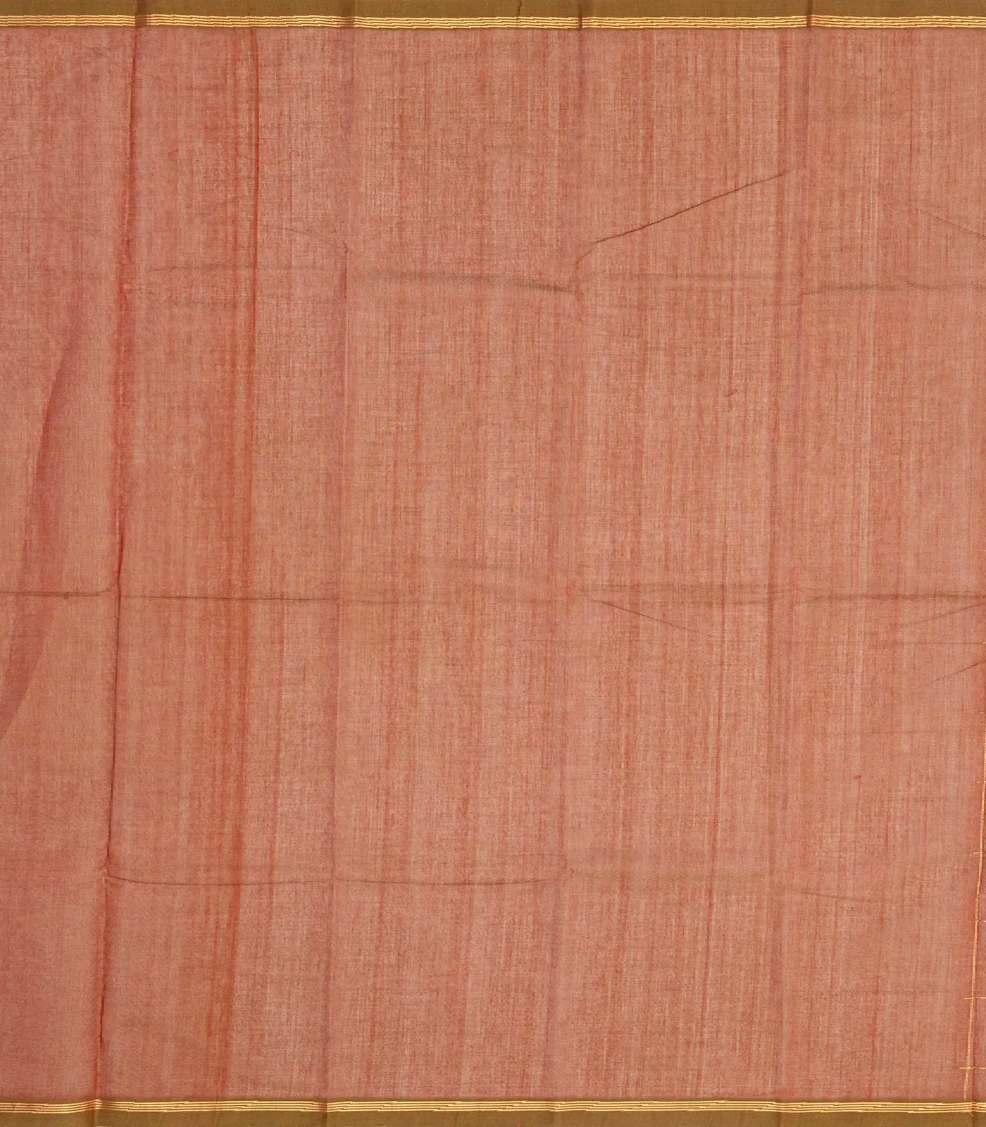 Brown Handloom Kanchi Cotton Saree With Checks & Lotus Buttas