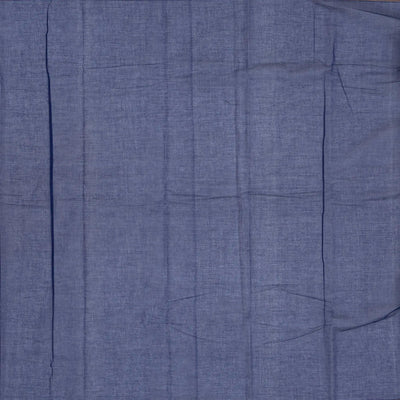 Dark Blue Handloom Rasipuram Cotton Saree With Annam Buttas