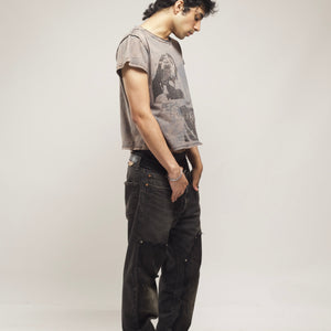 FERAL BRUTALITY T-SHIRT (FADED GREY)