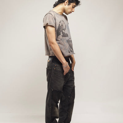 FERAL BRUTALITY T-SHIRT (FADED GREY)