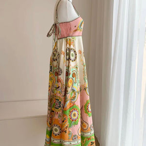 Kiala Printed Luxe Holiday Dress