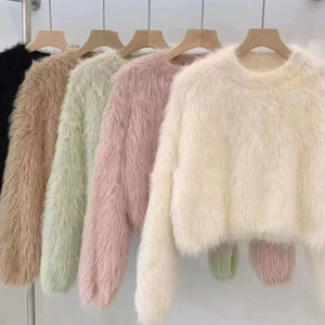 Harriet Mohair Fur Detailed Soft Sweater