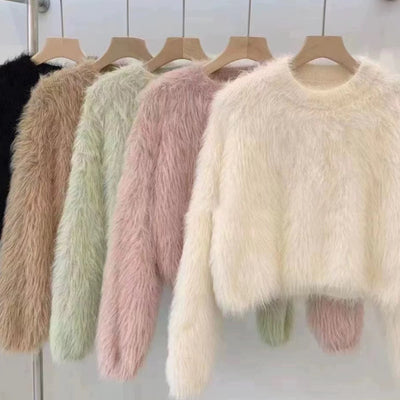 Harriet Mohair Fur Detailed Soft Sweater