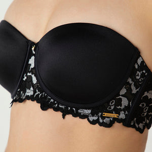 Femme Lace Padded Wired Multiway Bra - Black