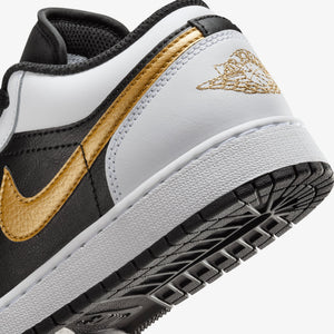 JORDAN | AIR JORDAN LOW 1 (GS) { WHITE/METALLIC GOLD-BLACK