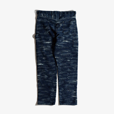 FDMTL | JACQUARD PAINTER PANTS RINSE { INDIGO