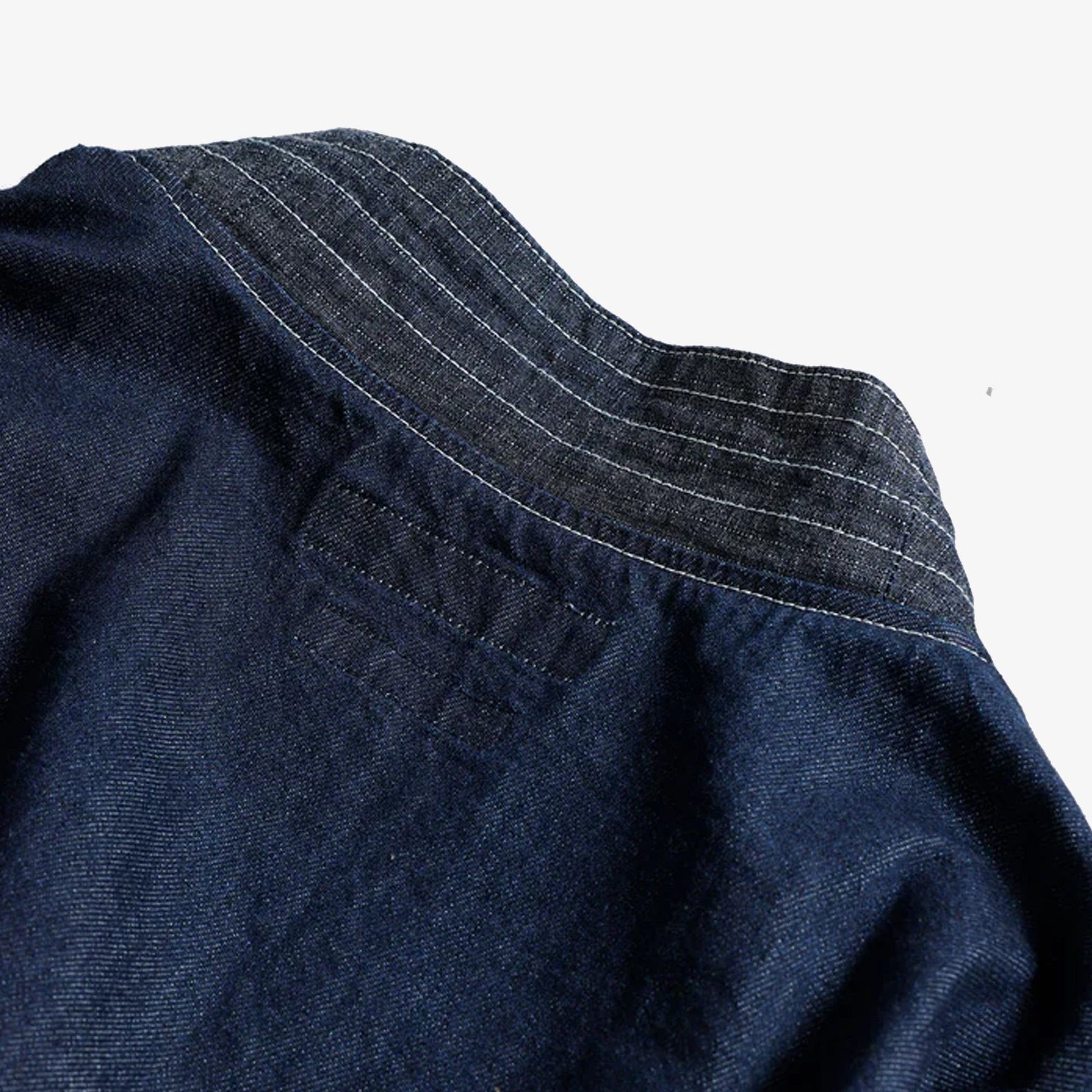 FDMTL | DENIM HAORI S/S SHIRT RINSE { INDIGO