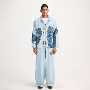 F A R A K | CLOSURE HANDMADE JACKET { BLUE/BLUE