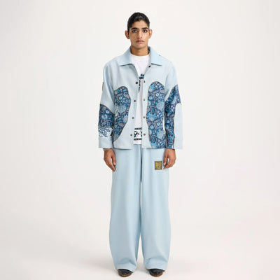 F A R A K | CLOSURE HANDMADE JACKET { BLUE/BLUE
