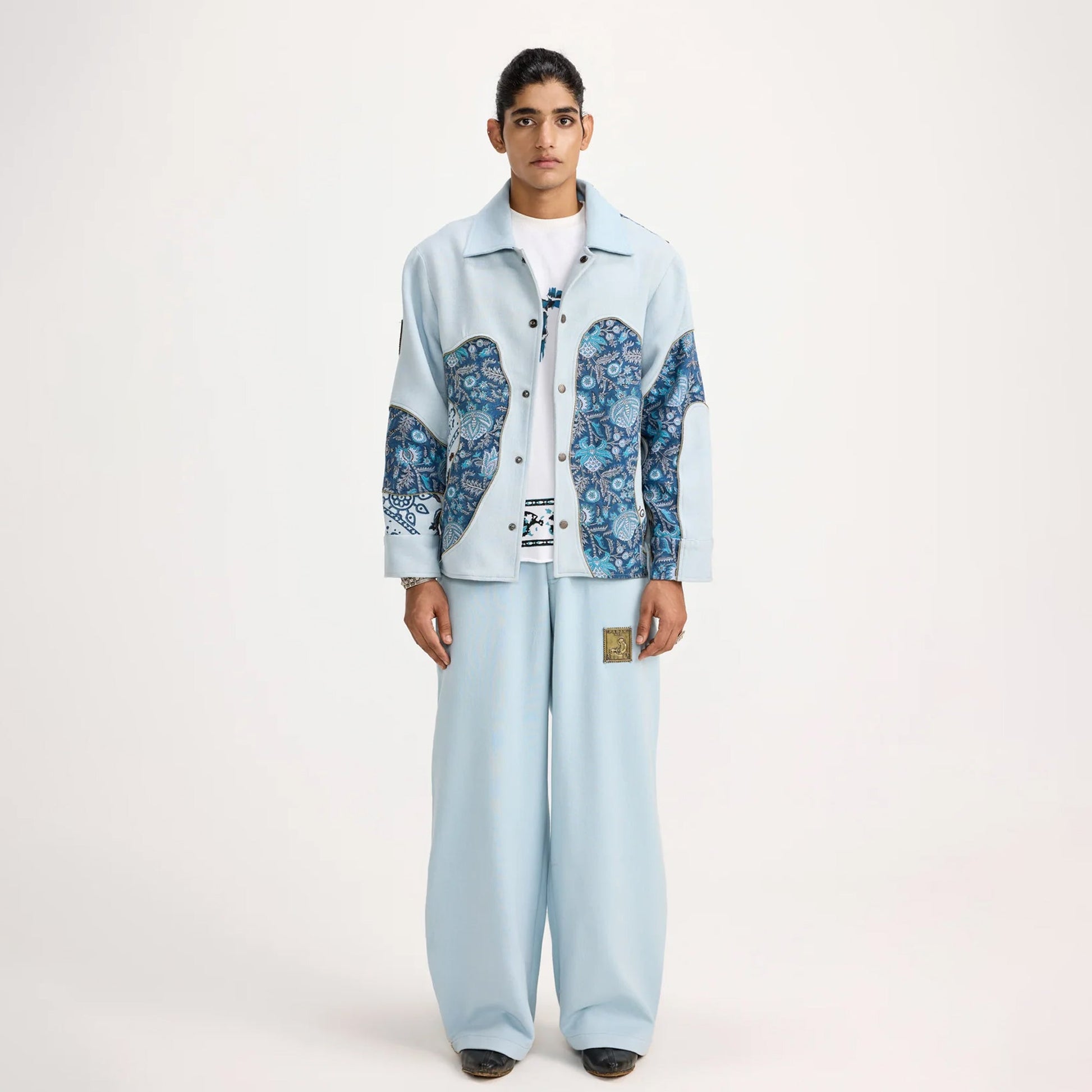 F A R A K | CLOSURE HANDMADE JACKET { BLUE/BLUE