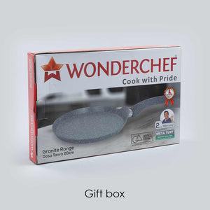 Wonderchef Renewed Granite 28cm Non-Stick Dosa Tawa