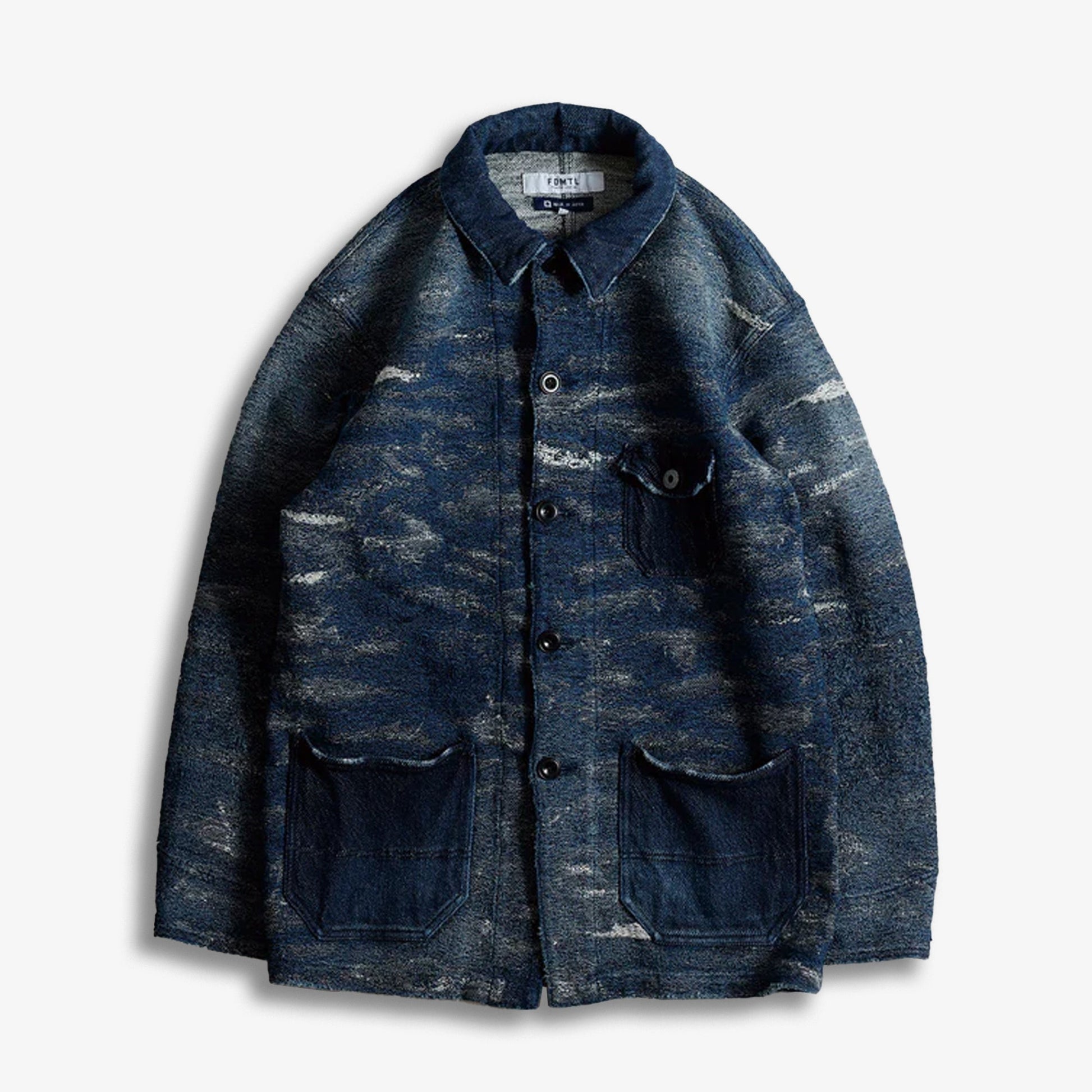 FDMTL | JACQUARD DENIM COVERALL 5YR WASH { INDIGO