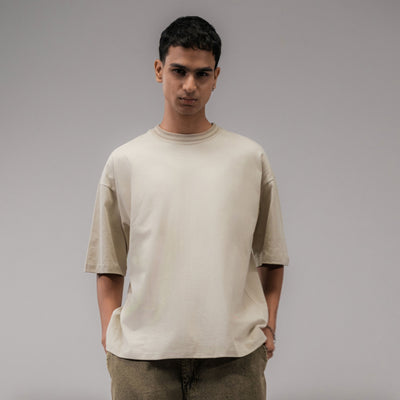 SUPERKICKS | PALM TEE { BEIGE/BROWN