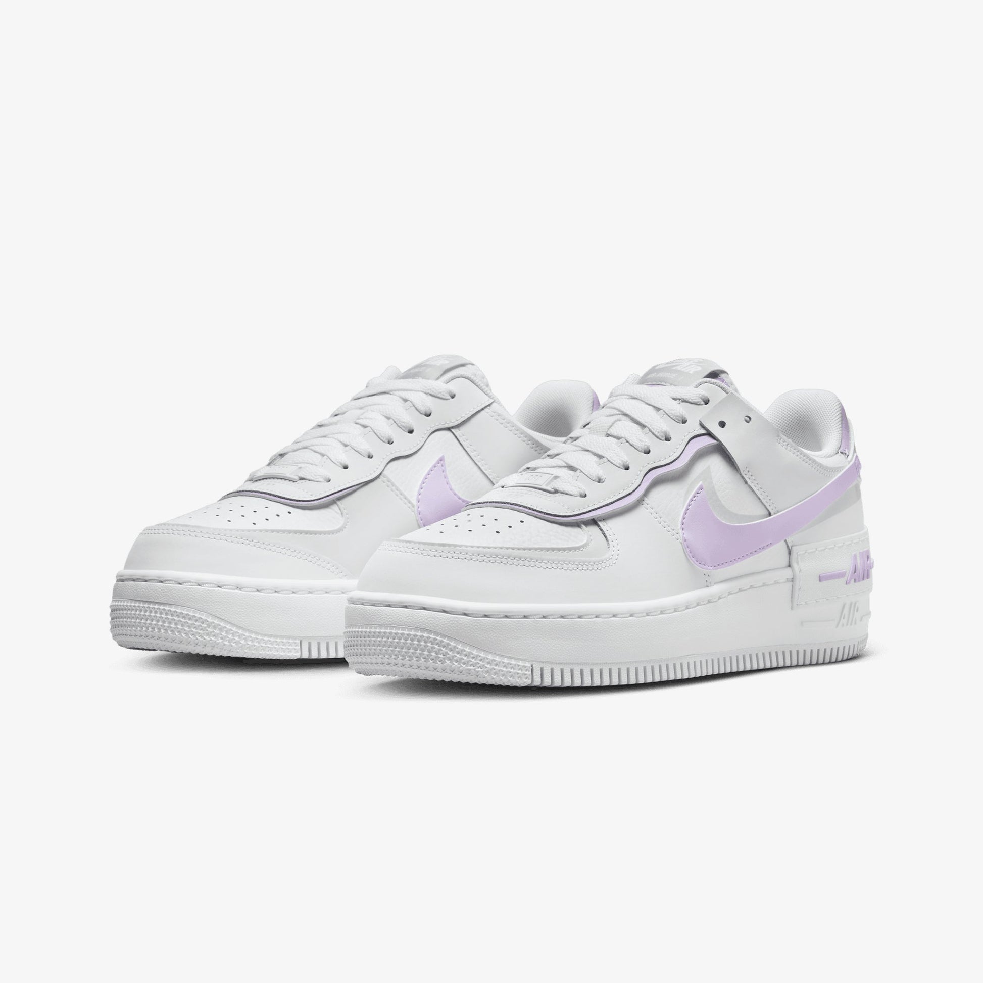 NIKE | AIR FORCE 1 SHADOW { WHITE/LILAC BLOOM-PHOTON DUST-WHITE