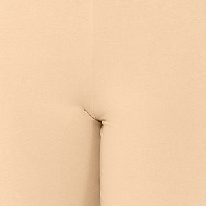 Smooth Mid-thigh Cotton Shortie Liner (Pack of 2) - Black-Nude