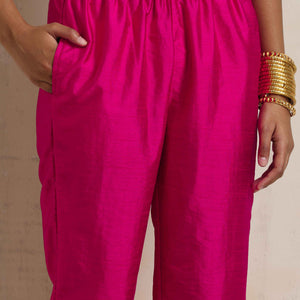 trueBrowns Pink Silk Co-ord Set