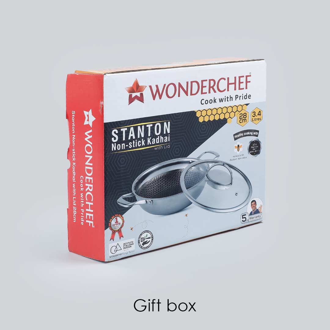 Wonderchef Renewed Stanton 28 cm Non-stick Kadhai/