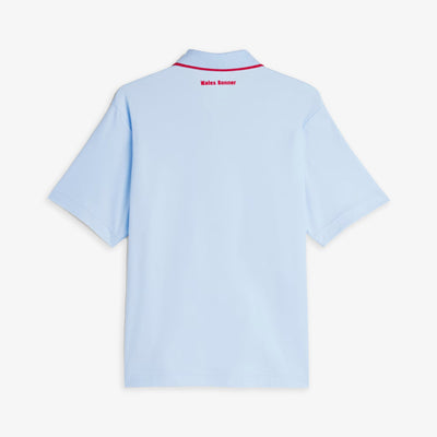 ADIDAS ORIGINALS | WALES BONNER SHORT SLEEVE POLO SHIRT { GLOW BLUE