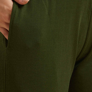 Mehandi Green Floral Woolen Salwar Suit