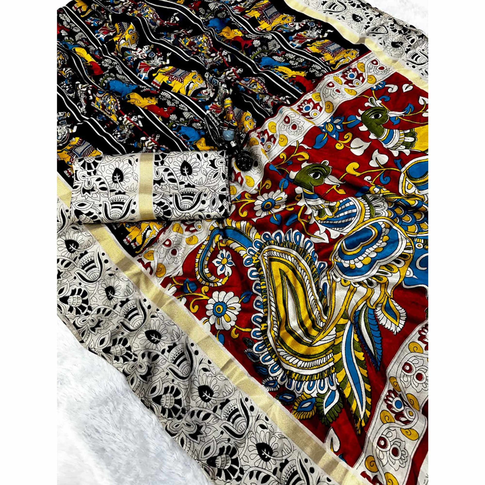 grey-black-kalamkari-printed-pure-mulmul-cotton-saree