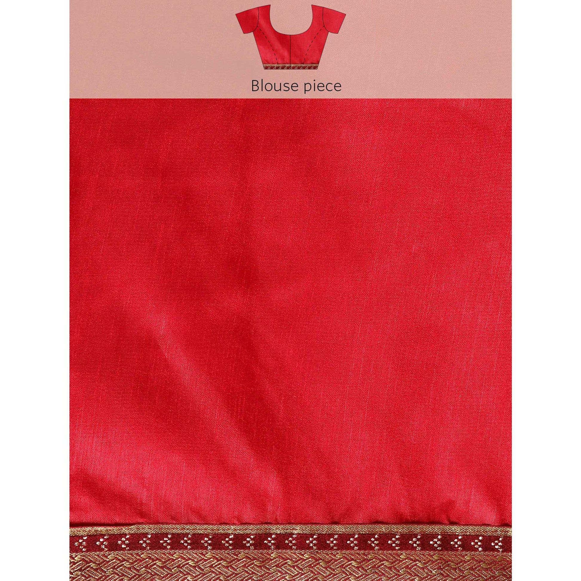 Maroon Bandhani Foil Printed Vichitra Silk Saree