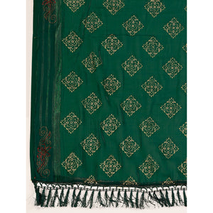 green-foil-printed-chiffon-saree-with-tassels-2