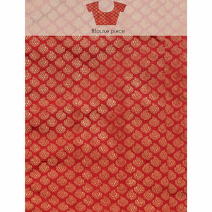 Maroon Solid Vichitra Silk Saree With Fancy Zari Border