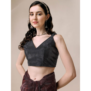 Maroon Floral Printed Rayon Saree