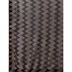 Brown Digital Foil Printed Rayon Saree