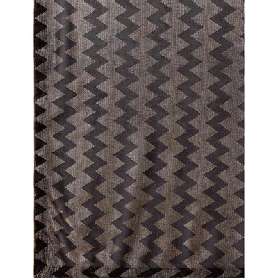 Brown Digital Foil Printed Rayon Saree