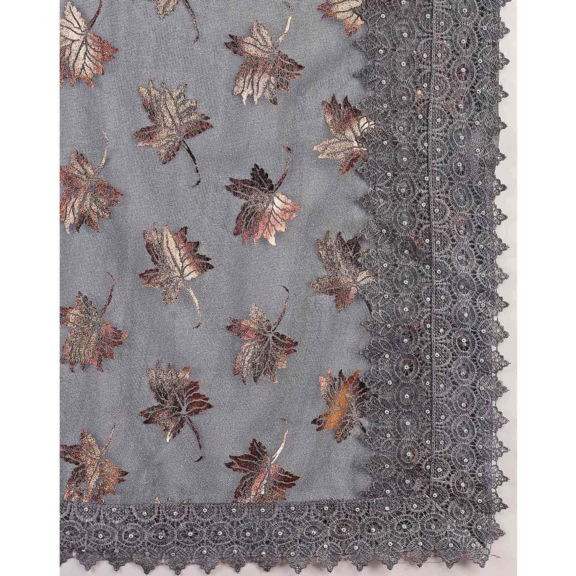 grey-foil-printed-lycra-saree-with-embroidered-lace-border
