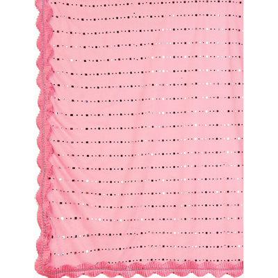 Light Pink Tikali With Swarovski Work Lycra Ready To Wear Saree
