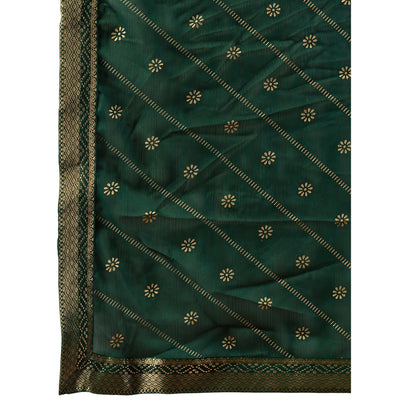 green-floral-foil-printed-chiffon-saree-with-lace-border-1