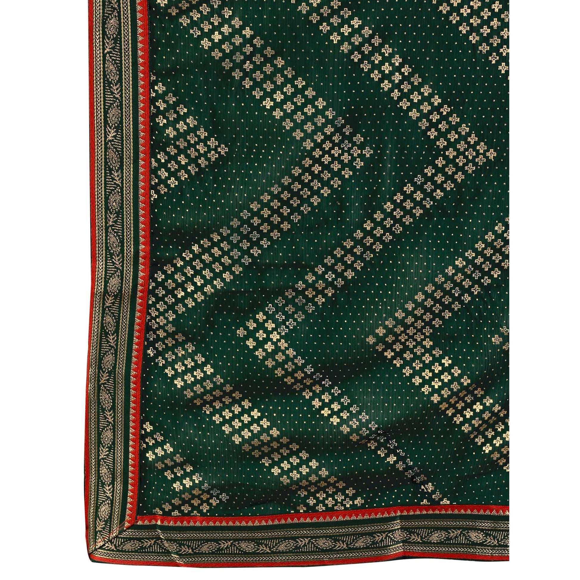 green-foil-printed-chiffon-saree-with-lace-border-5